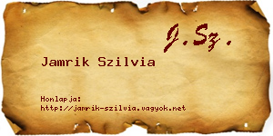 Jamrik Szilvia névjegykártya