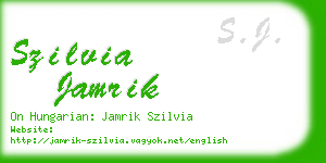 szilvia jamrik business card